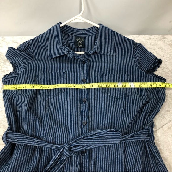 Faded Glory BLUE STRIPED DRESS w/belt - Picture 5 of 8